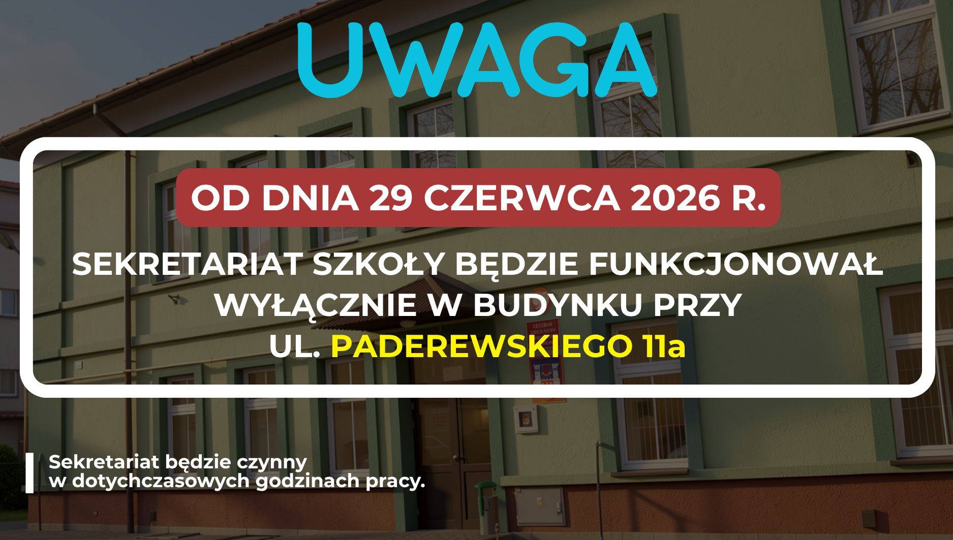 Informacja o zamknięciu
